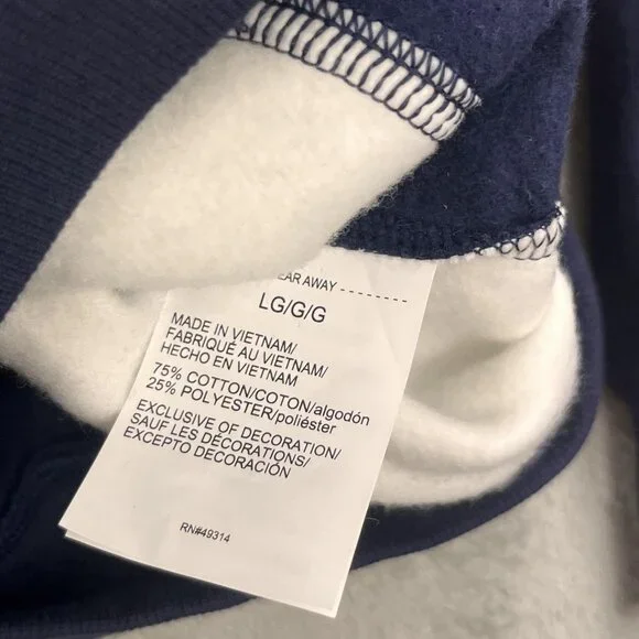 Notre Dame Fighting Irish Hoodie Mens Large Blue White Gold Under Armour Iconic - Picture 11 of 15